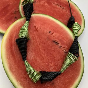 Collana Coni lime-nero