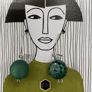 ORECCHINI RIGHE verde