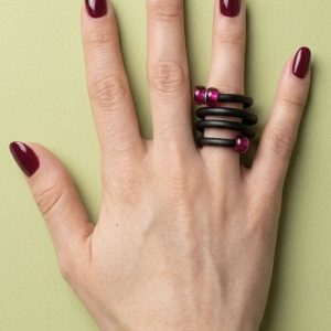 ANELLO SNAKE nero