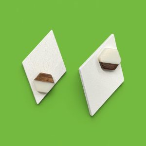 ORECCHINI WOOD BIANCO