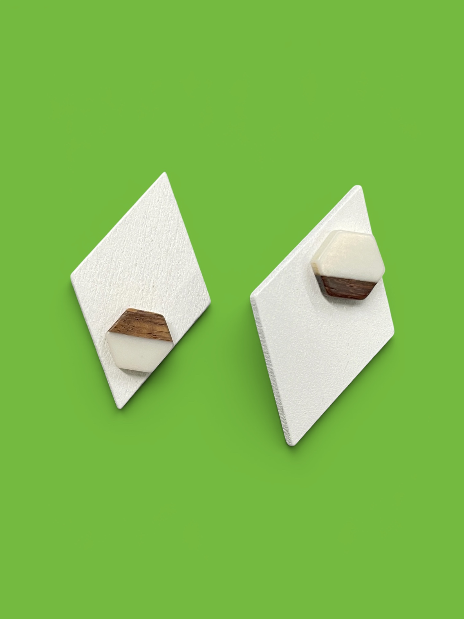 ORECCHINI WOOD BIANCO