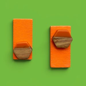 ORECCHINI WOOD ARANCIO