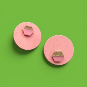 ORECCHINI WOOD ROSA