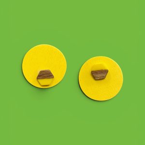 ORECCHINI WOOD ARANCIO