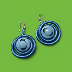 ORECCHINI BOTTON azzurro
