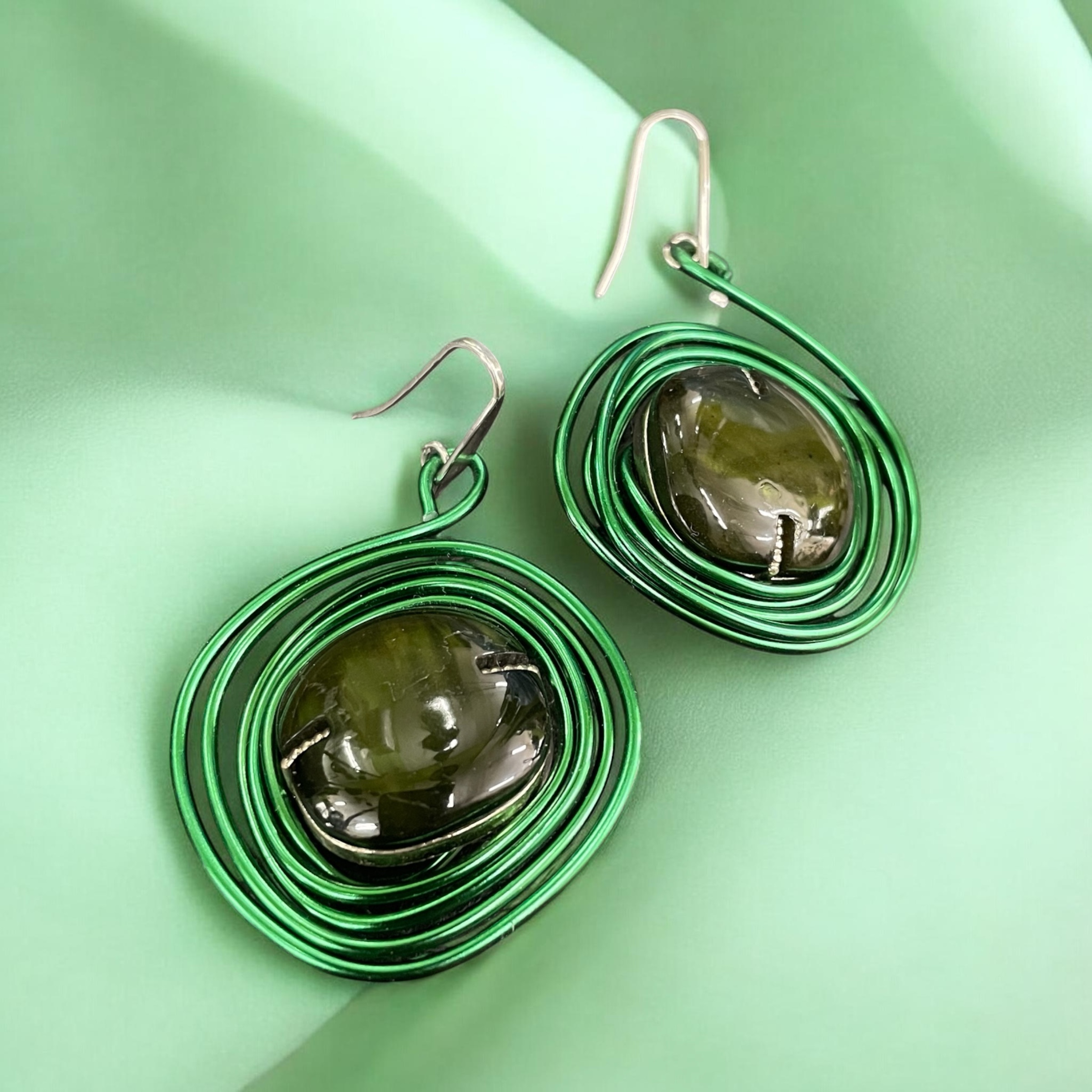 ORECCHINI BOTTON ALL verde