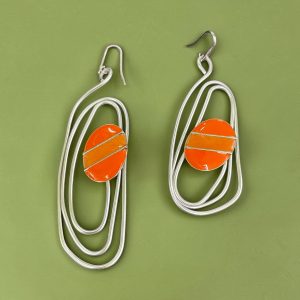 ORECCHINI BOTTON ALL arancio