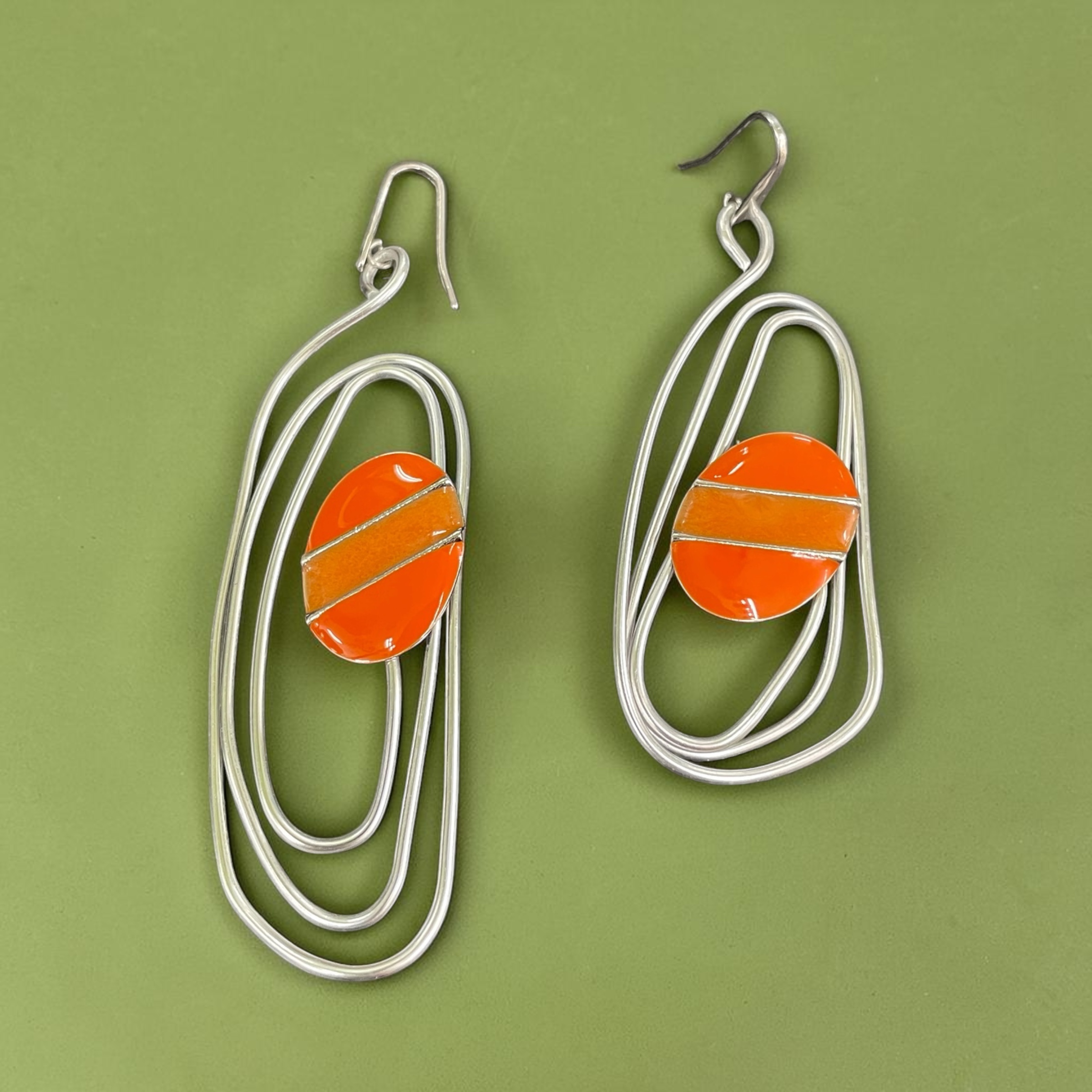 ORECCHINI BOTTON ALL arancio