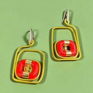 ORECCHINI BOTTON ALL lime